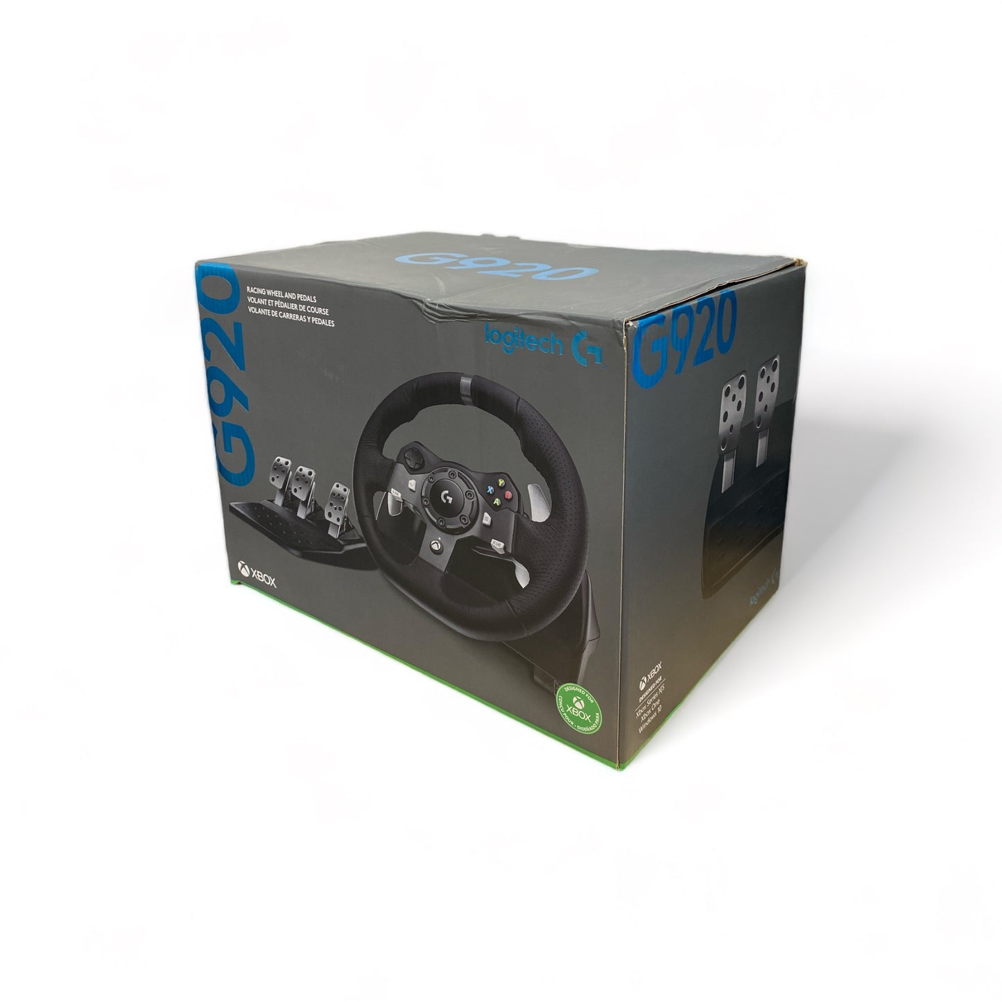 Volant et pédalier de course Logitech G920 pour XBOX et PC - Boîte ouverte