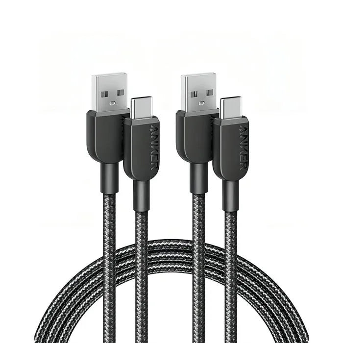 ANKER Pack de 2 Câble de recharge USB-A vers USB-C (5,9 Pieds)