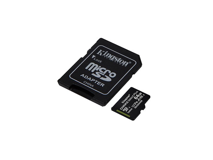 CARTE MICRO SD KINGSTON AVEC ADAPTATEUR 64 GO