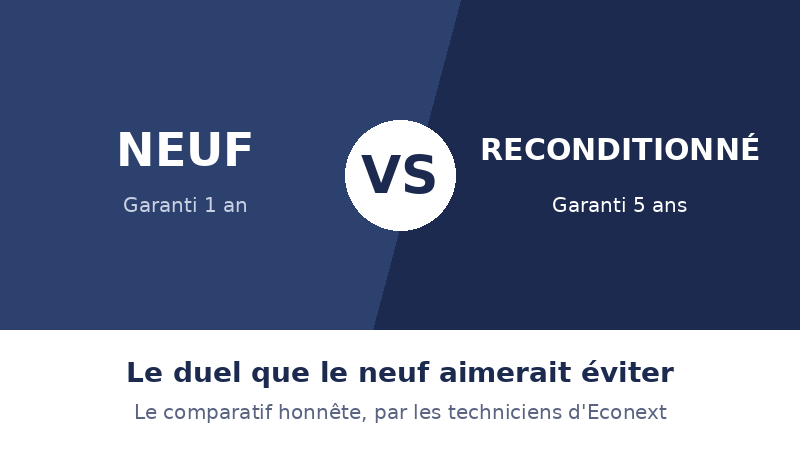 Reconditionné ou neuf : le duel que le neuf aimerait éviter