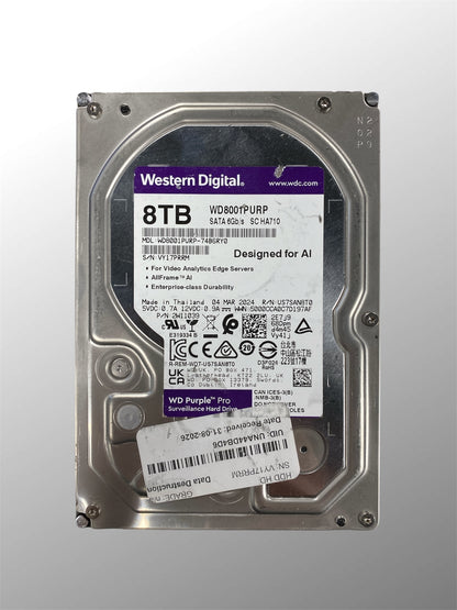 Disque Dur HDD - Western Digital Purple - 8 To