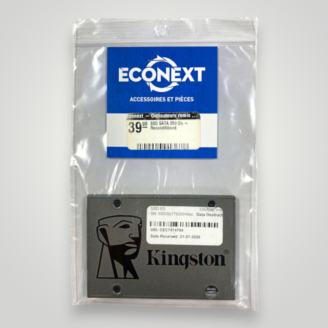 SSD SATA 250Go - Reconditionné