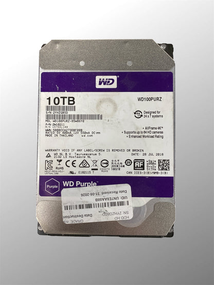 Disque Dur HDD - Western Digital Purple - 10 To