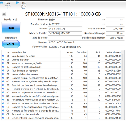 Disque Dur HDD - Seagate Enterprise - 10 To