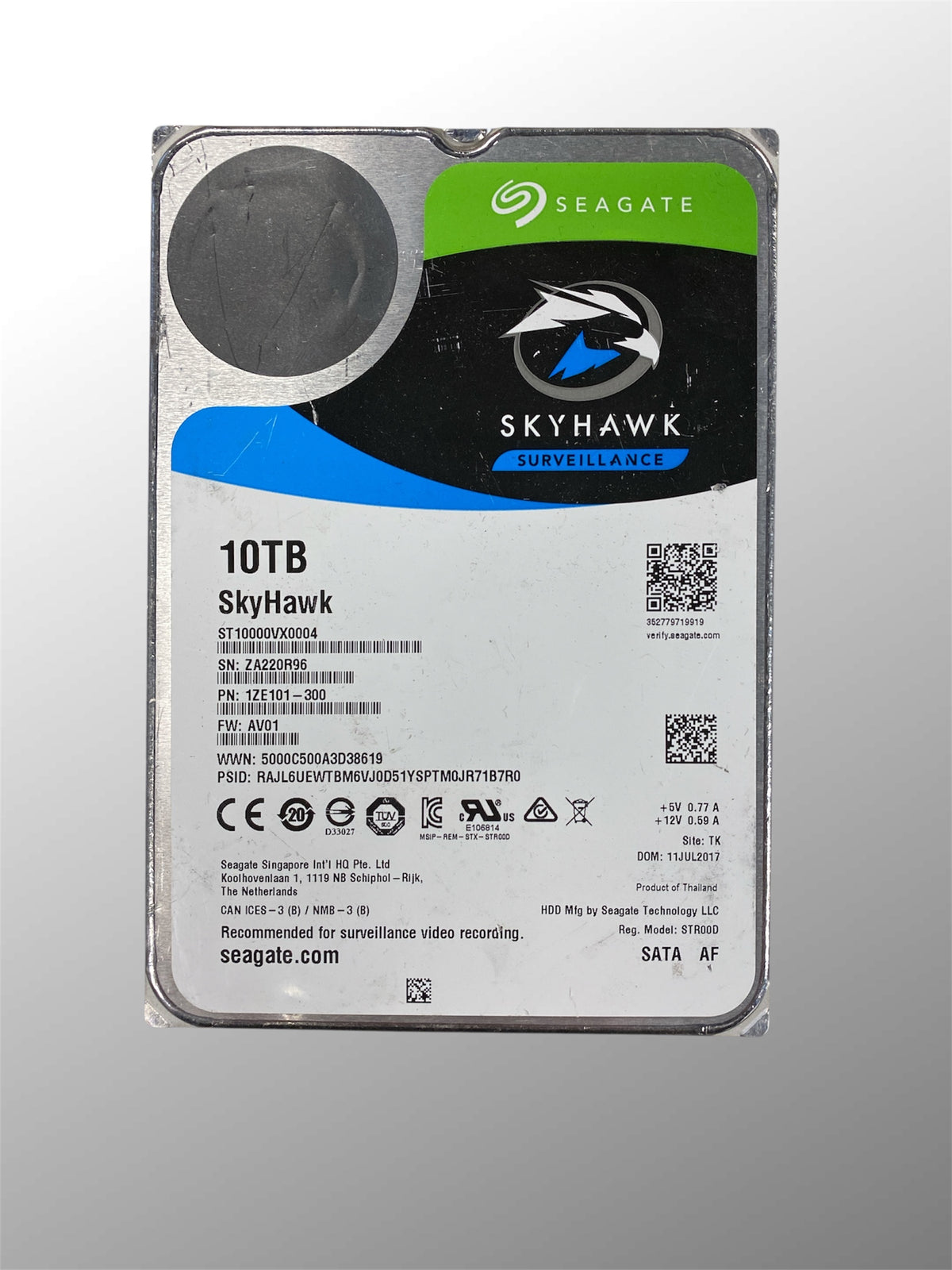 Disque Dur HDD - Seagate SkyHawk - 10 To