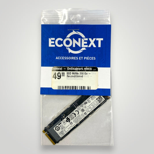 SSD NVMe 250 Go - Reconditionné